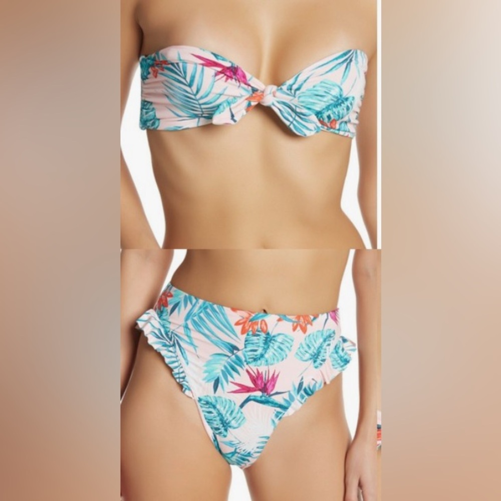 Dolce Vita Pink and Teal Bikini Set